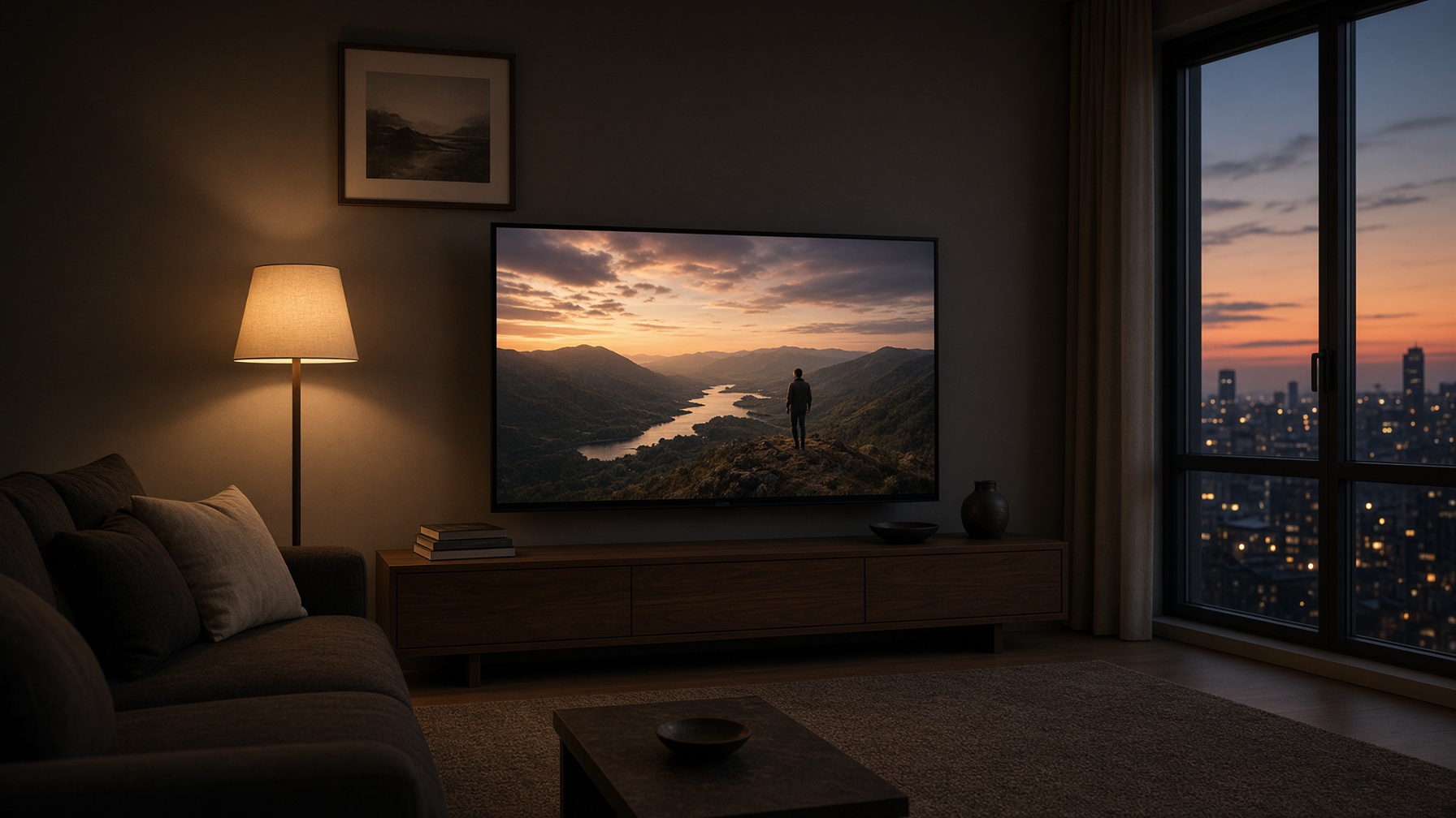 Sala cinematográfica con pantalla OLED en 4K